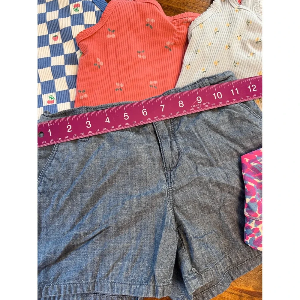 Old Navy BCG 5pc Clothing Lot Kids 8-10 M Blue Pink Summer Shorts Tanks EUC